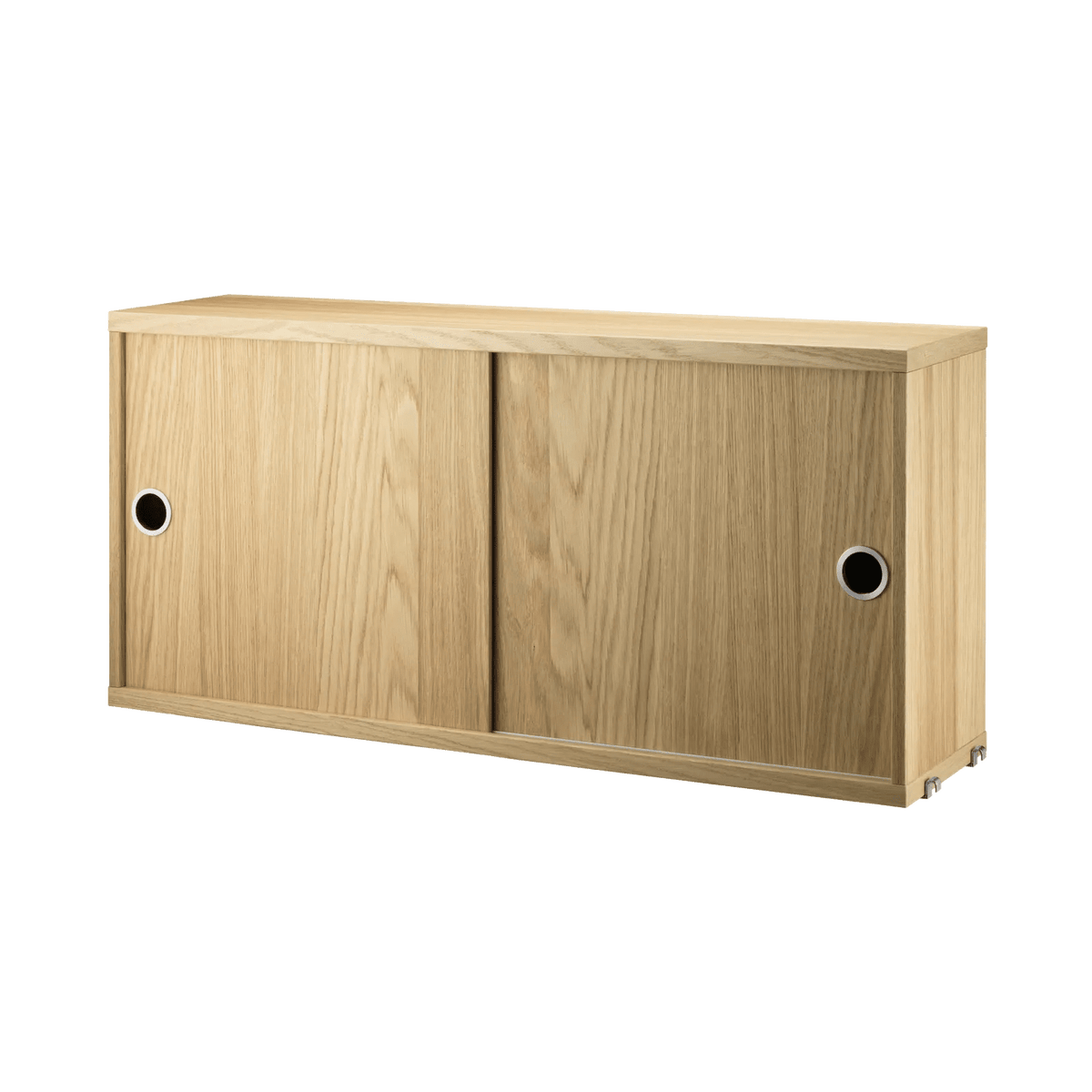 String Furniture Schrank mit Schiebetüren B78 x T20 x H37, Eiche - Sir Henrys