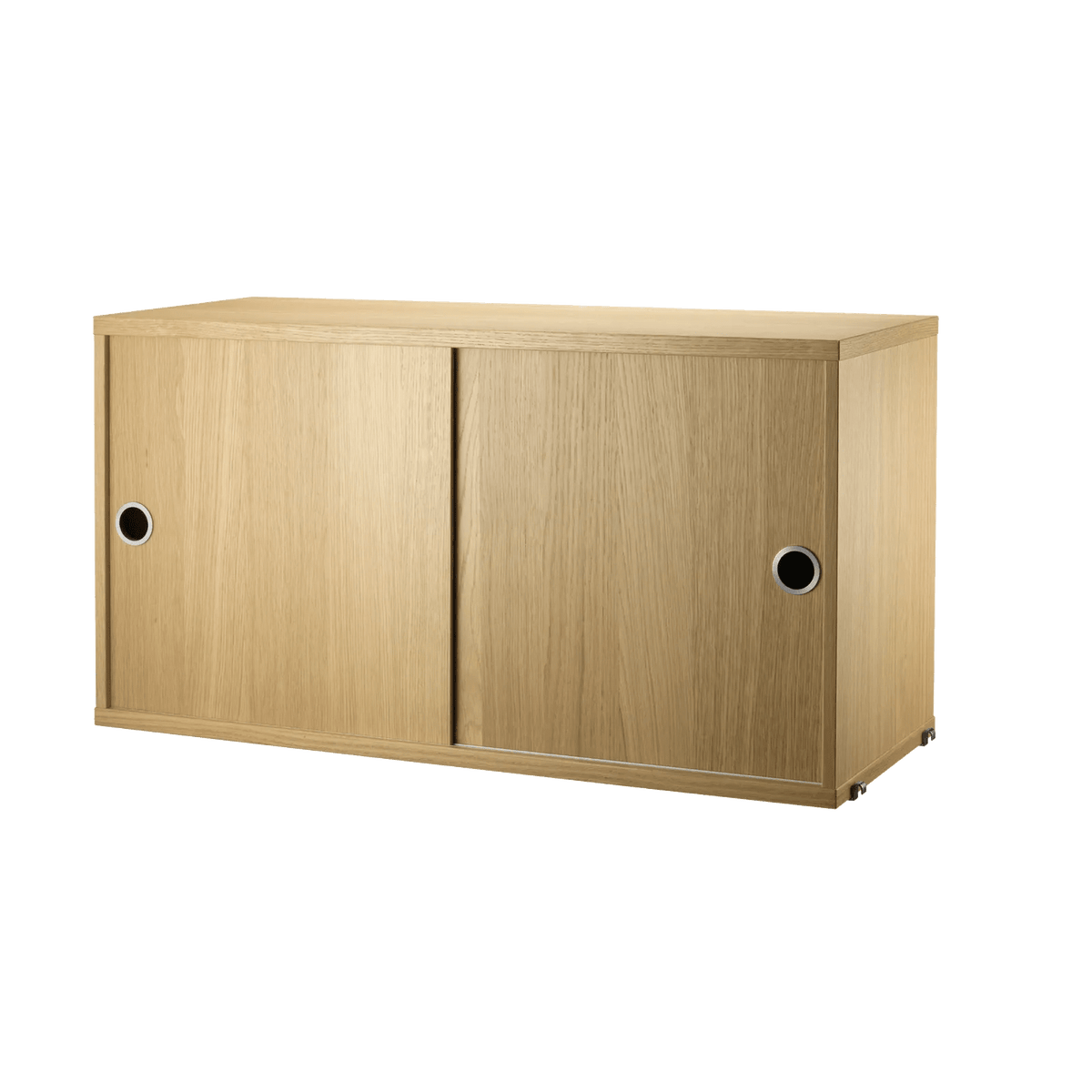 String Furniture Schrank mit Schiebetüren B78 x T30 x H42, Eiche - Sir Henrys