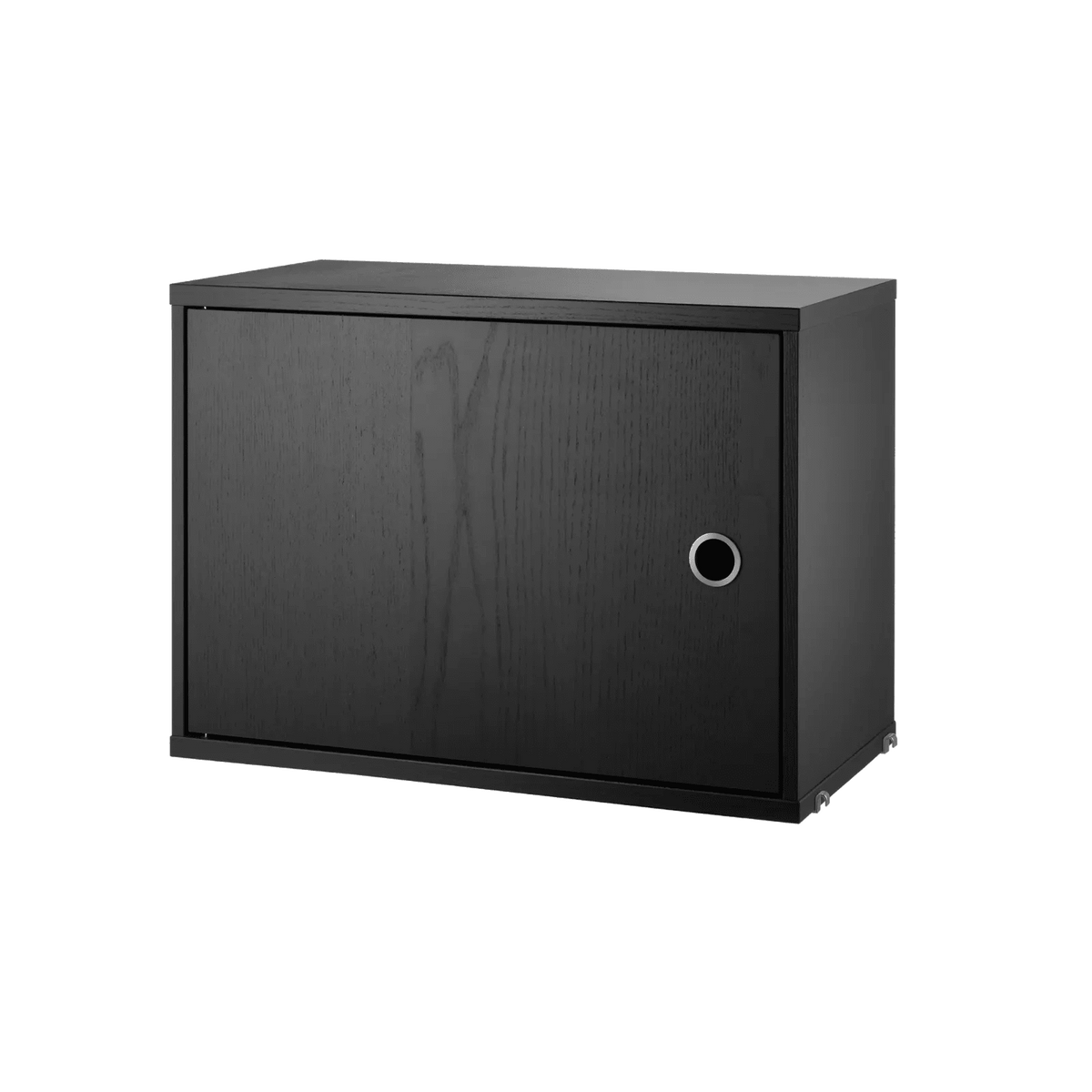 String Furniture Schrank mit Schwenktür B58 x T30 x H42, Schwarz gebeizte Esche - Sir Henrys