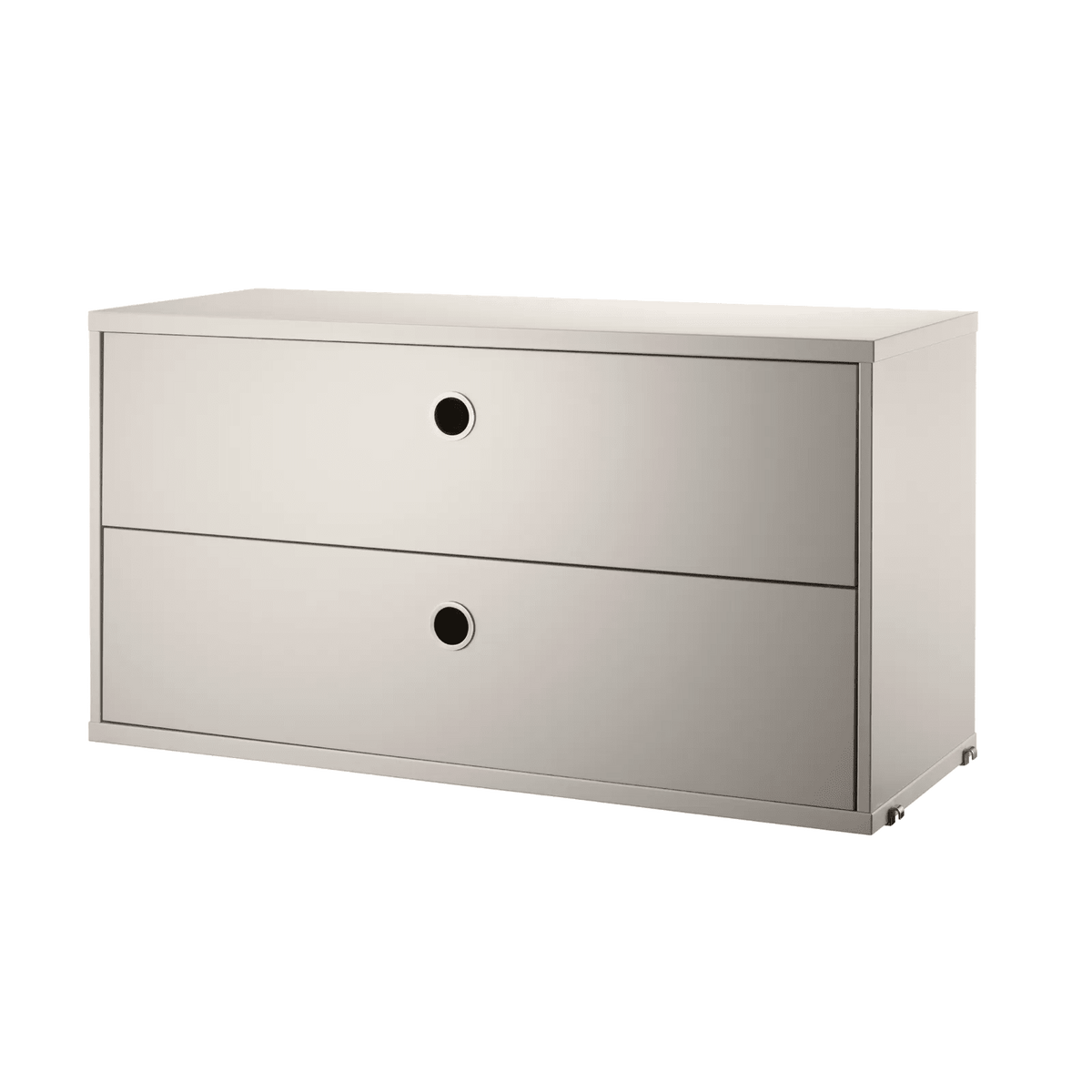 String Furniture Schubladenschrank B78 x T30 x H42, Beige - Sir Henrys