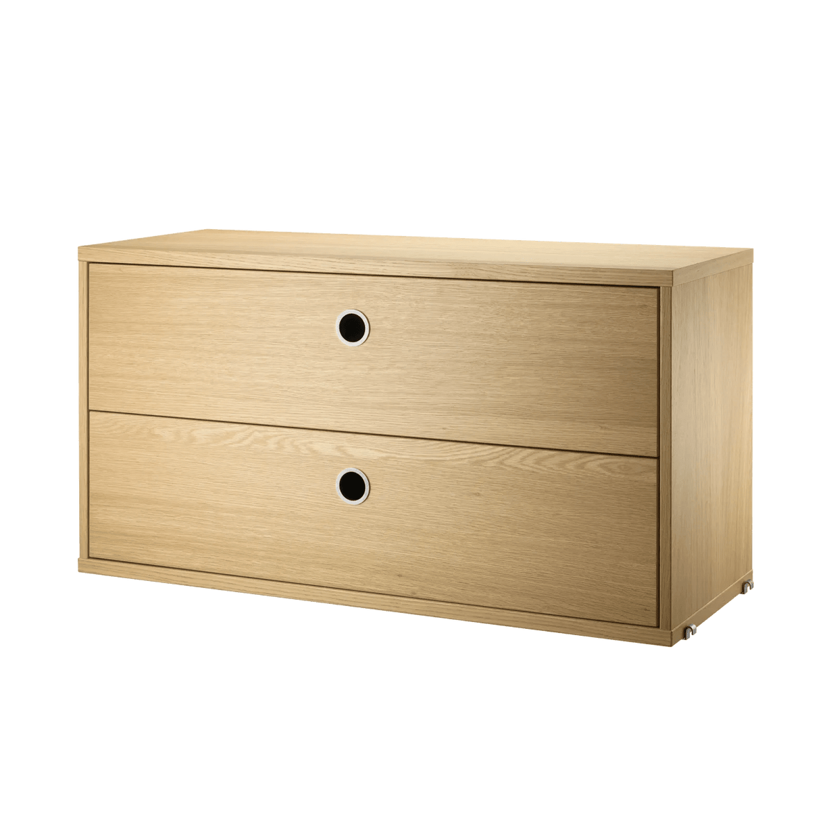String Furniture Schubladenschrank B78 x T30 x H42, Eiche - Sir Henrys
