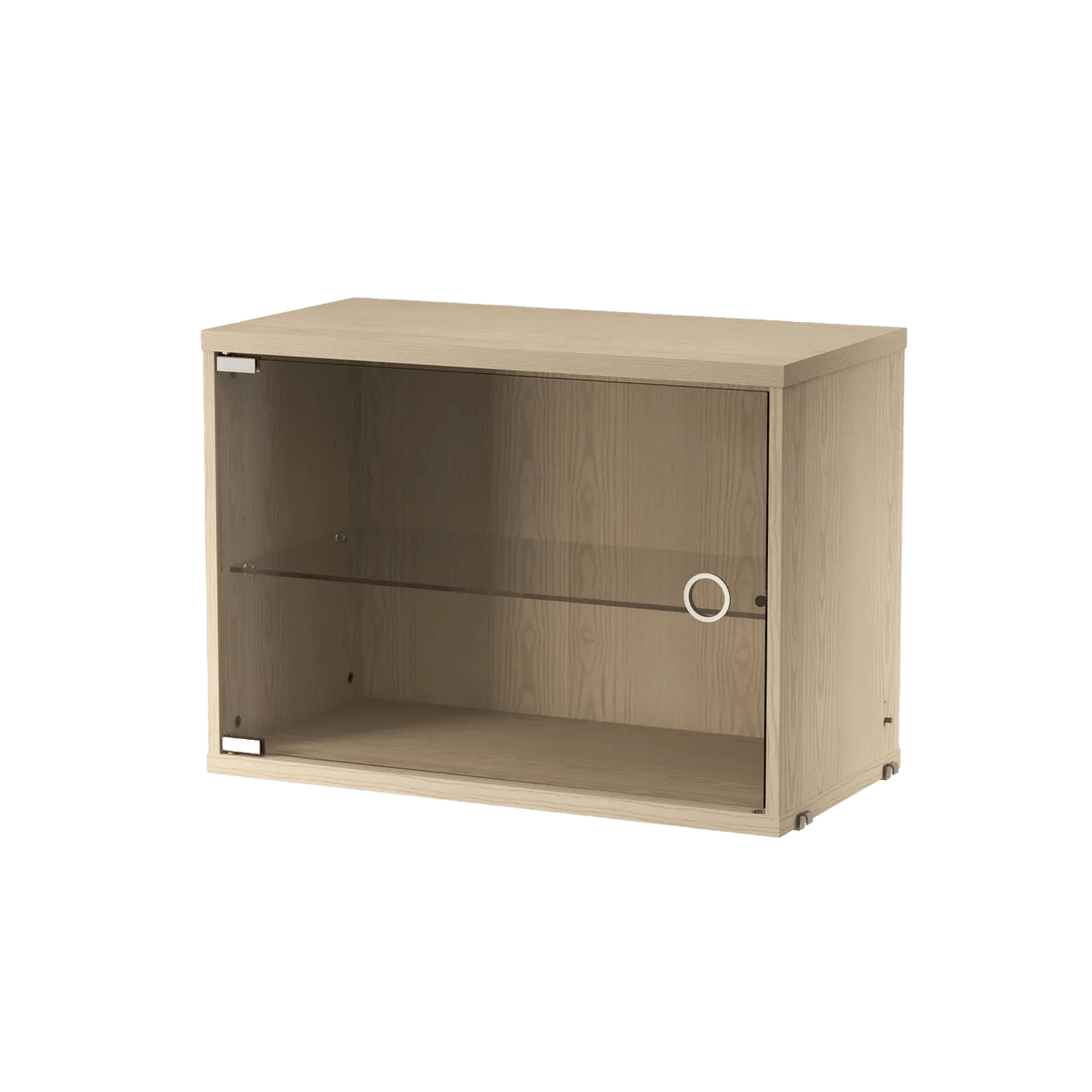 String Furniture Vitrine mit Schwenktür aus Glas B58 x T30 x H42, Esche - Sir Henrys