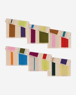 Suite702 Gästehandtuch GESCHENK 6er Set creme gestreift | 30x30cm - Sir Henrys