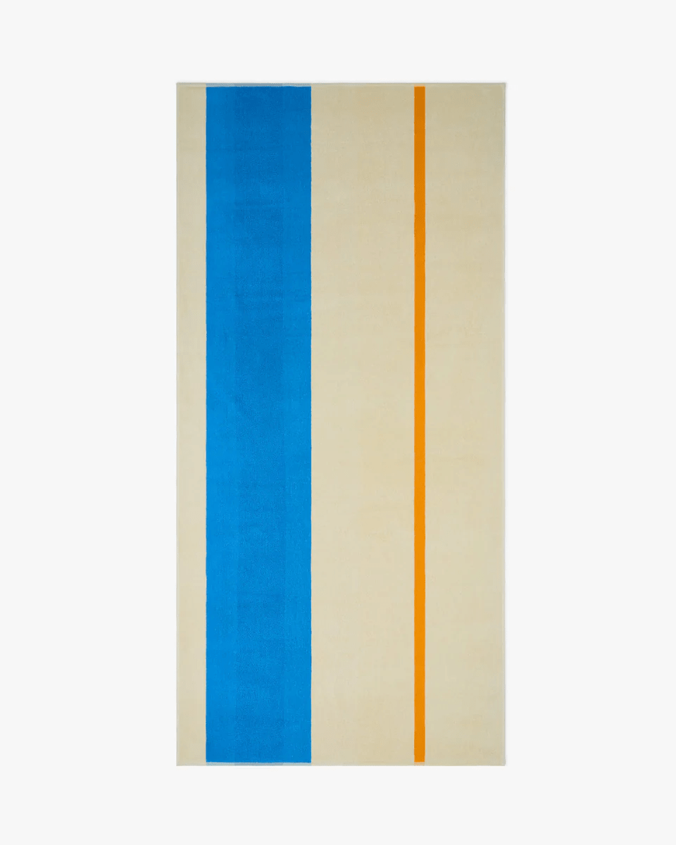 Suite702 Strandtuch AQUA creme gestreift | 90x180cm - Sir Henrys