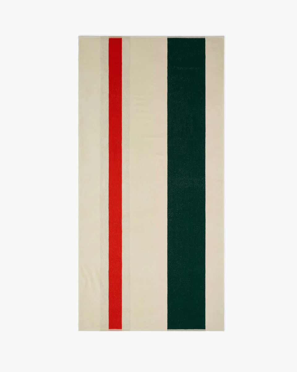 Suite702 Strandtuch RED creme gestreift | 90x180cm - Sir Henrys