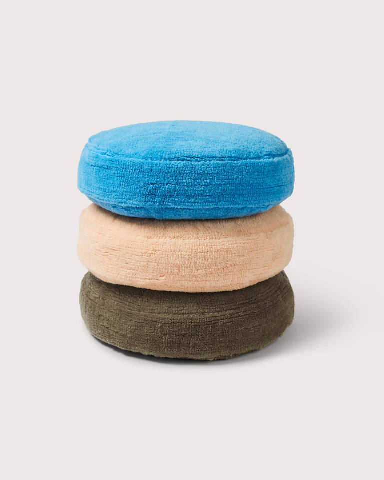 Suite702 Kissenbezug bigDot Furry BRILLIANT BLUE blau | Ø50cm