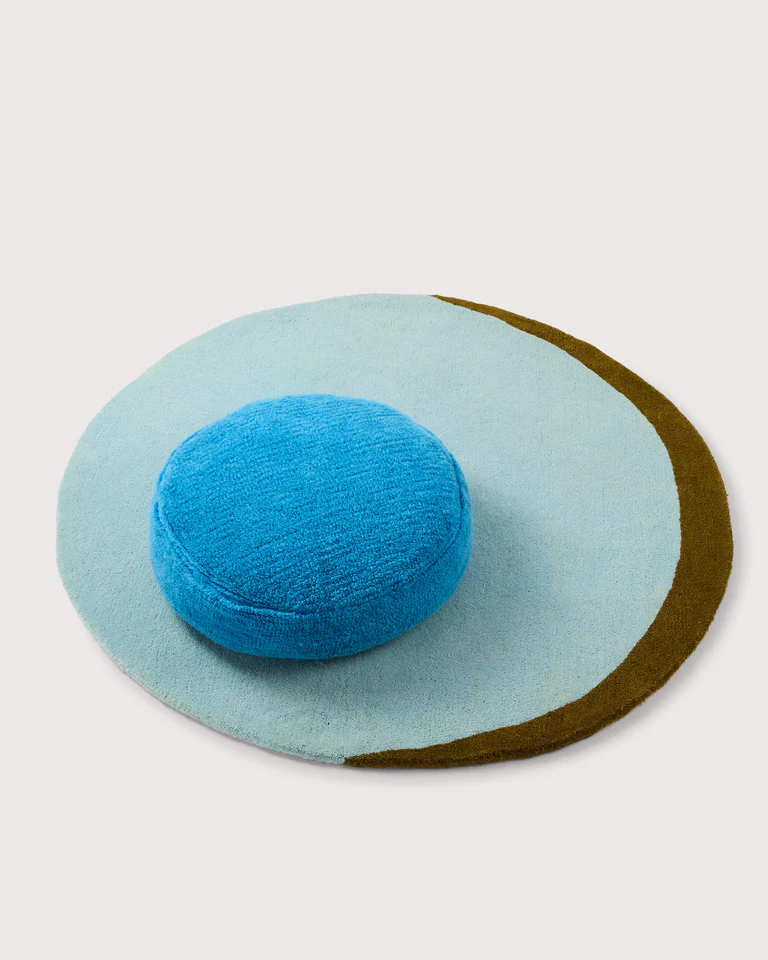 Suite702 Kissenbezug bigDot Furry BRILLIANT BLUE blau | Ø50cm