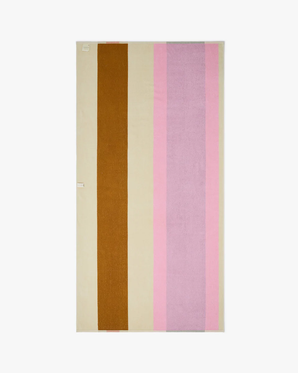 Suite702 Strandtuch RED creme gestreift | 90x180cm