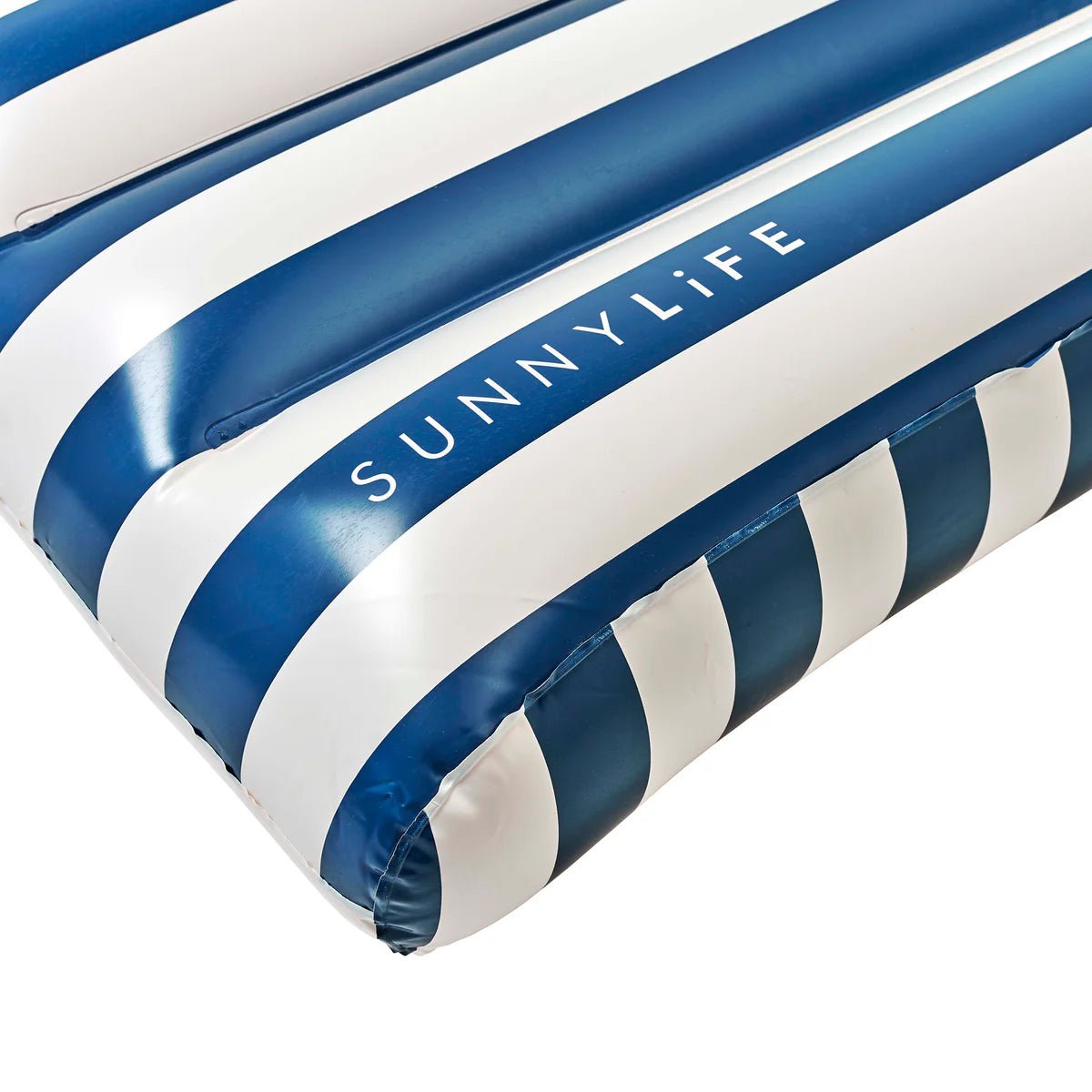 Sunnylife Luftmatraze LUXE LILO MARINE STRIPE blau weiß gestreift | 180x100x30cm - Sir Henrys