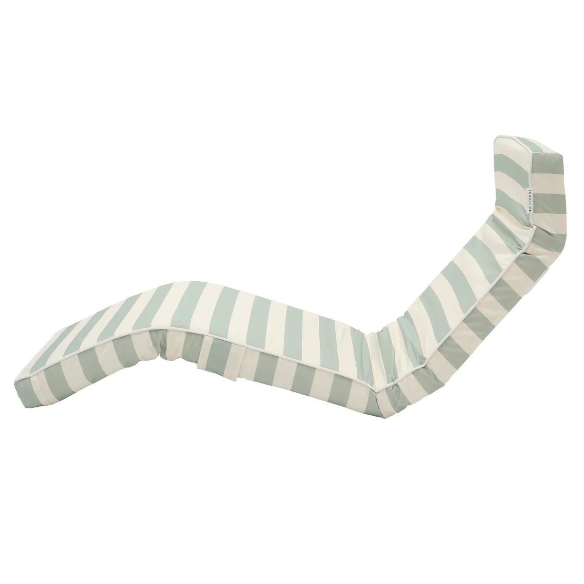 Sunnylife Outdoor Liege LUXE LOUNGER SEASAGE salbei creme gestreift | 180x56x9cm - Sir Henrys