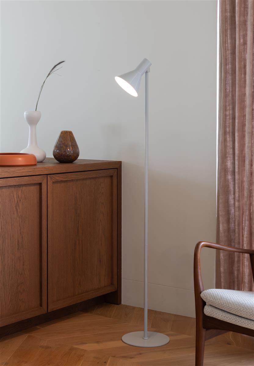 It's about RoMi Stehlampe STAVANGER hellgrau | 37x25x146cm