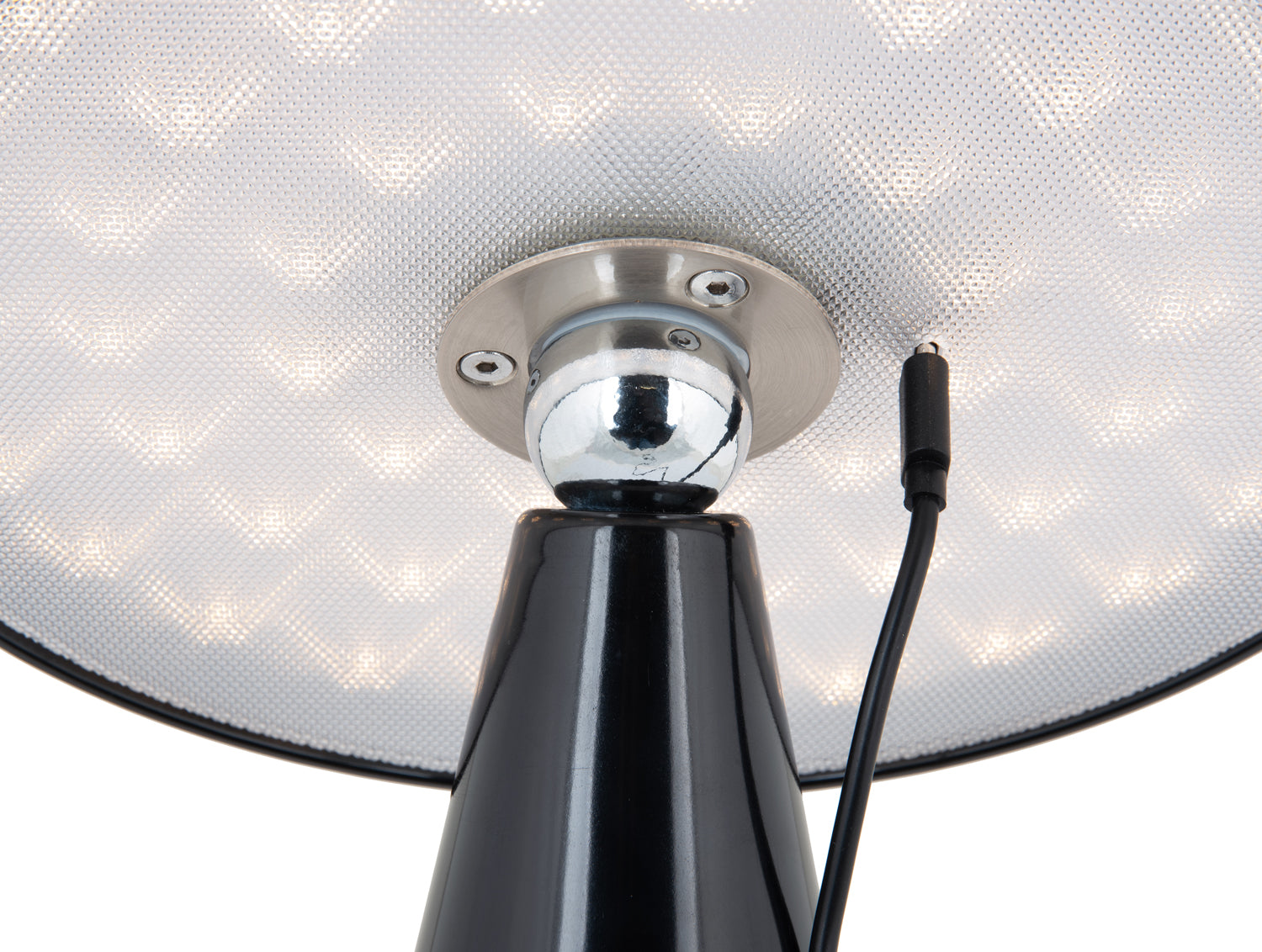 Leitmotiv Tischlampe PHOEBE Akku LED schwarz | Ø23x26cm