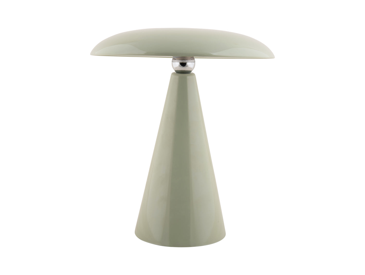 Leitmotiv Tischlampe PHOEBE Akku LED graugrün grayed jade | Ø23x26cm