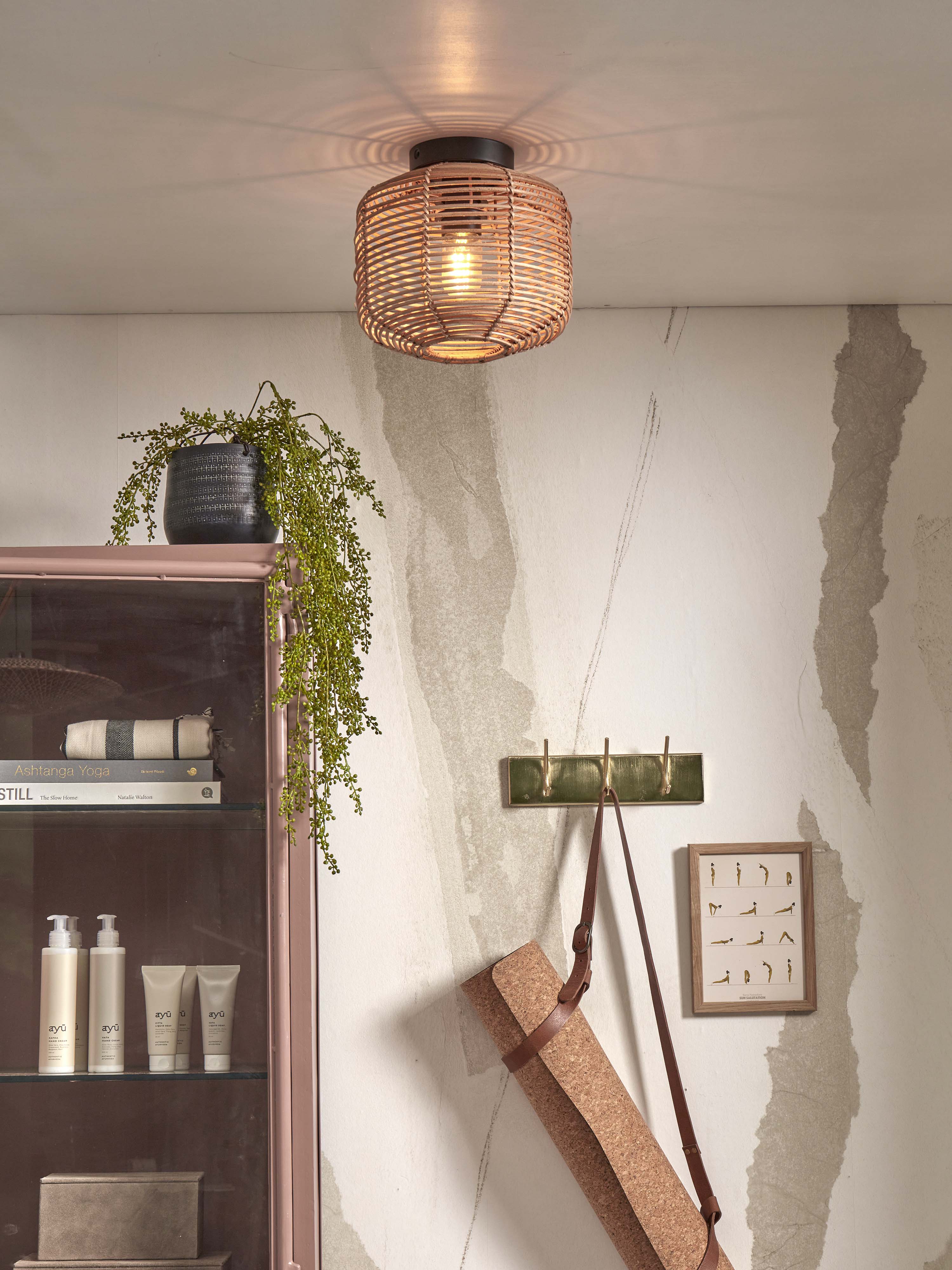 Good&Mojo Deckenlampe TANAMI braun | 25x25x20cm