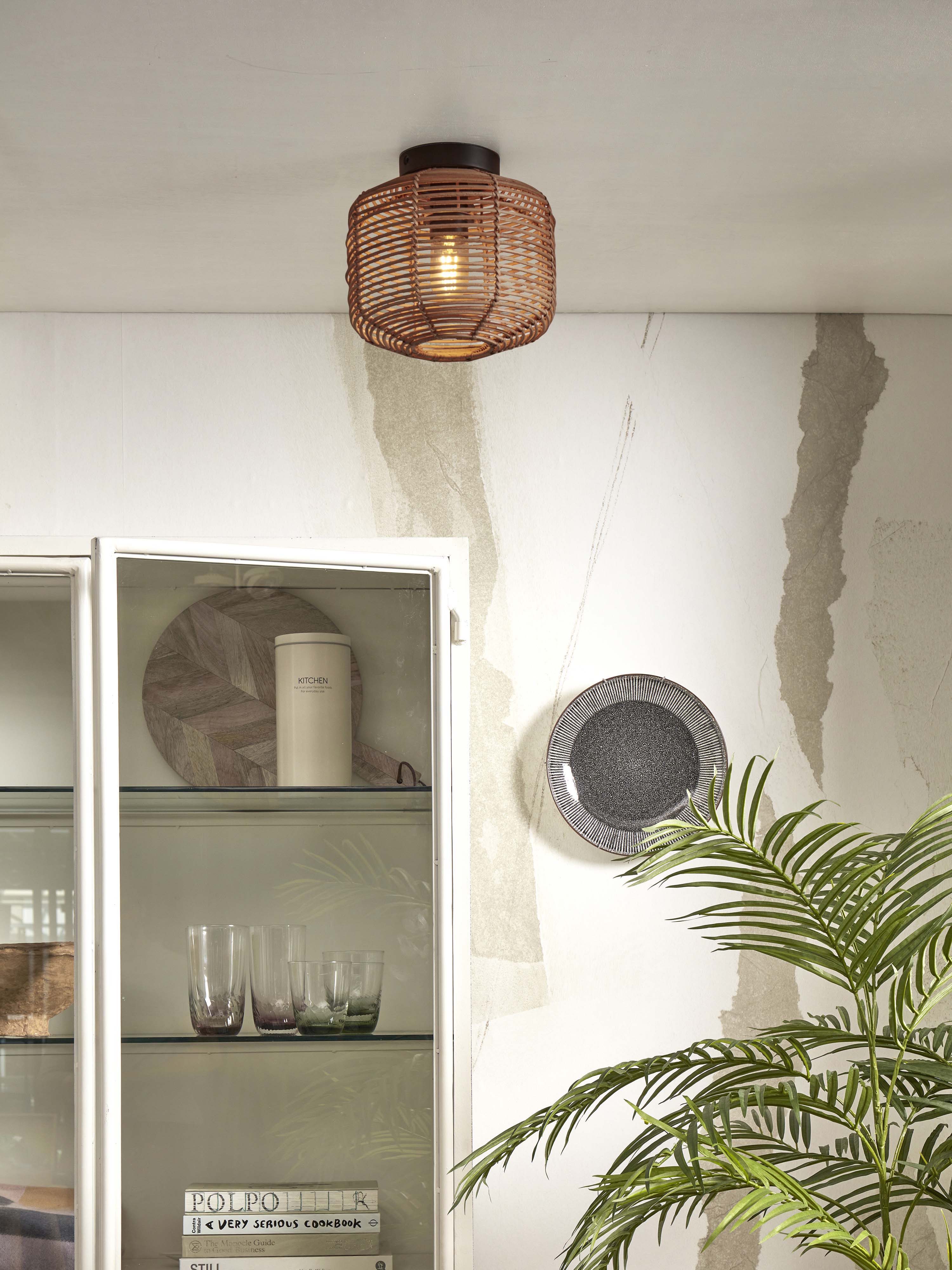 Good&Mojo Deckenlampe TANAMI braun | 25x25x20cm