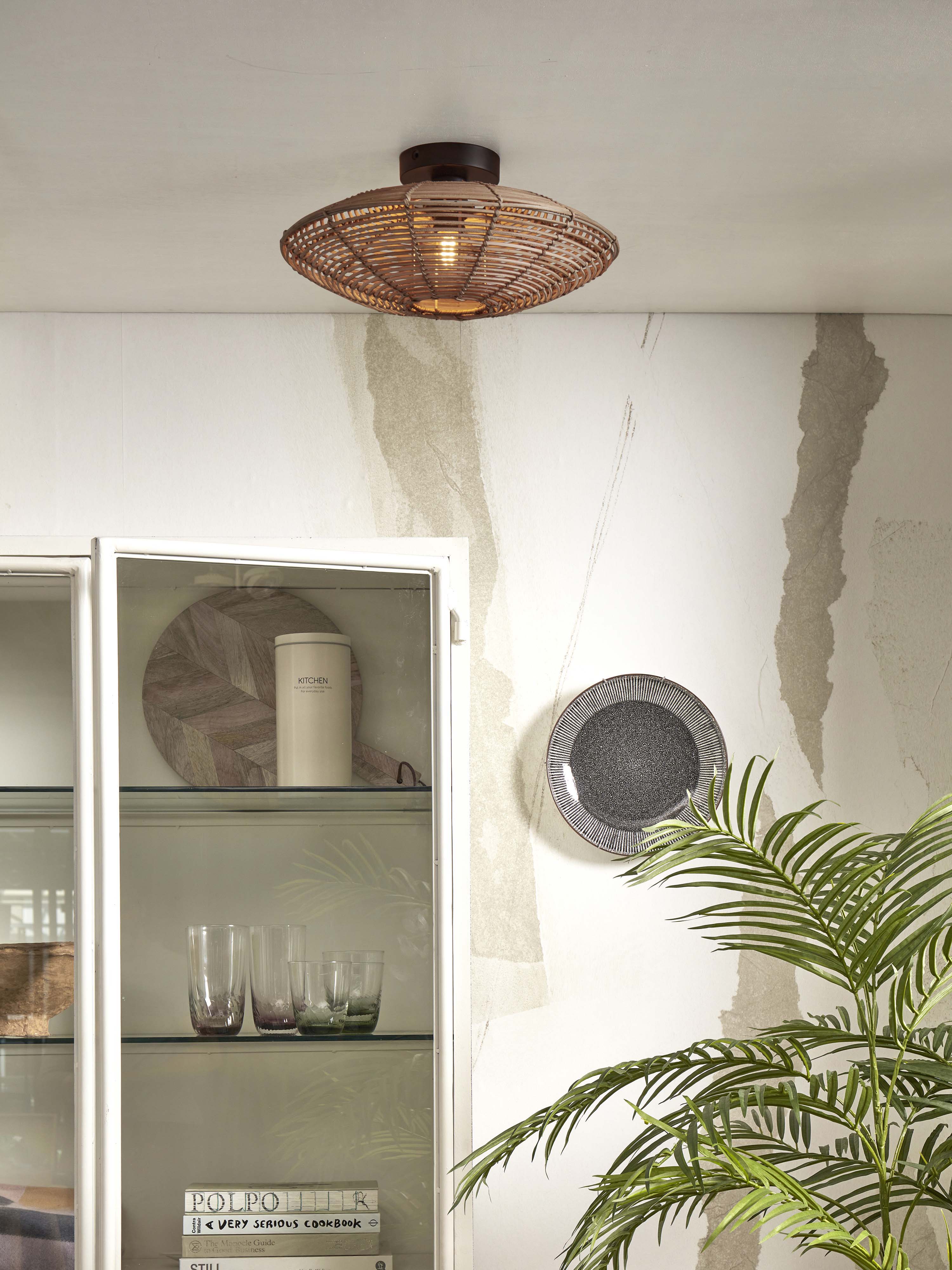 Good&Mojo Deckenlampe TANAMI braun | 40x40x10cm