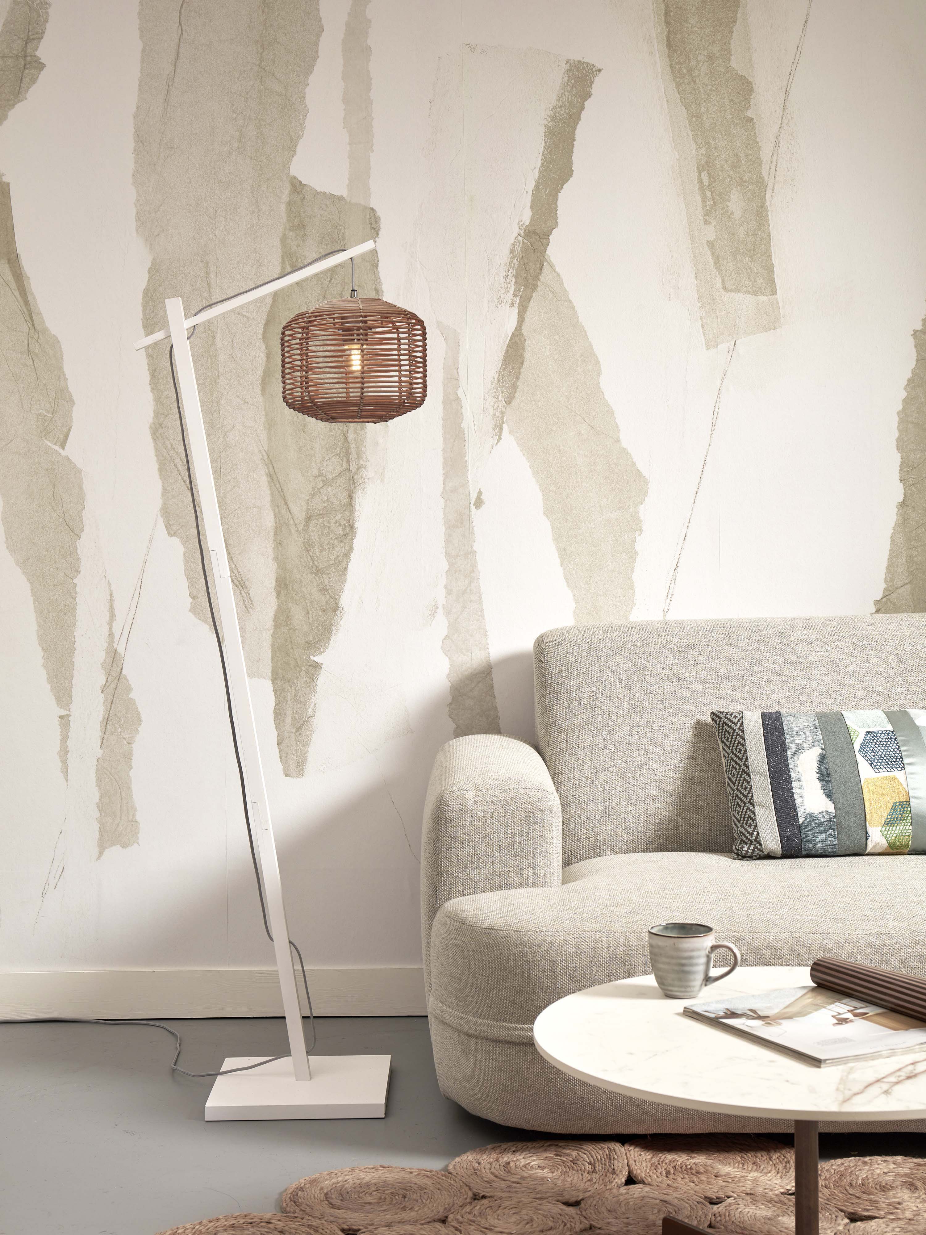 Good&Mojo Stehlampe TANAMI weiß | 55x30x150cm