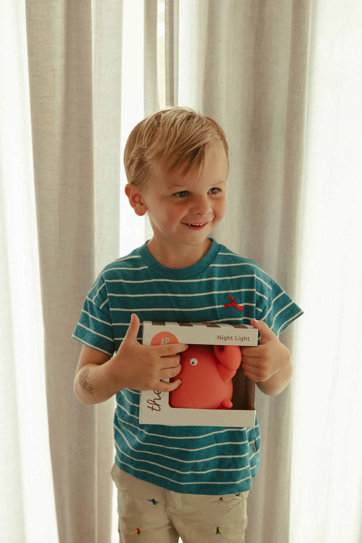 AP Junior Nachtlicht THEO THE CRAB koralle | 18x9,6x12,8cm