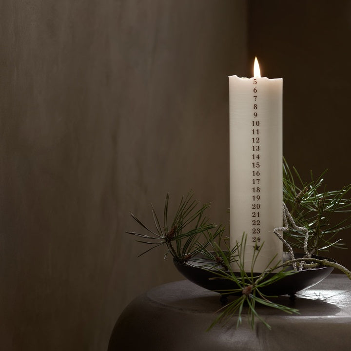 Tine K Home Adventskerze CHRISTMAS SAND beige | 2,2x30cm