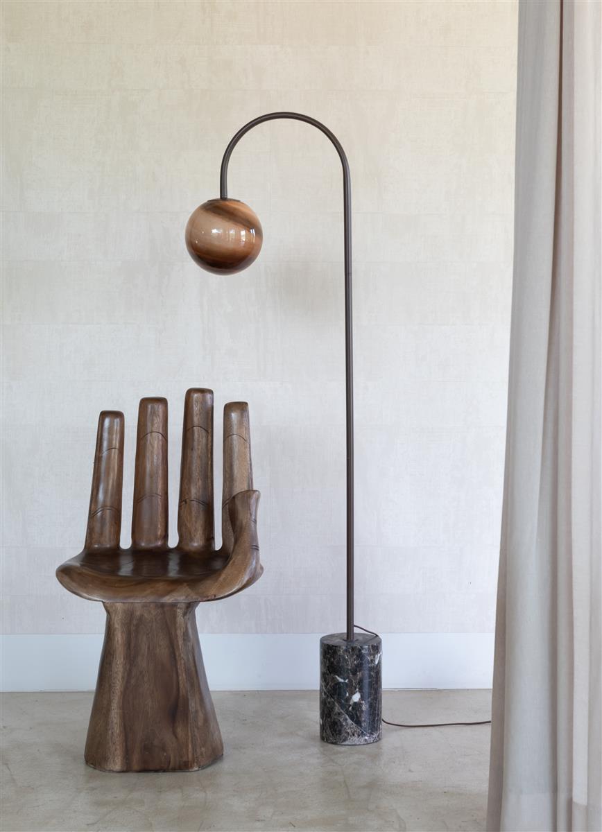 It's about RoMi Stehlampe TIVOLI braun | 20x42x163cm