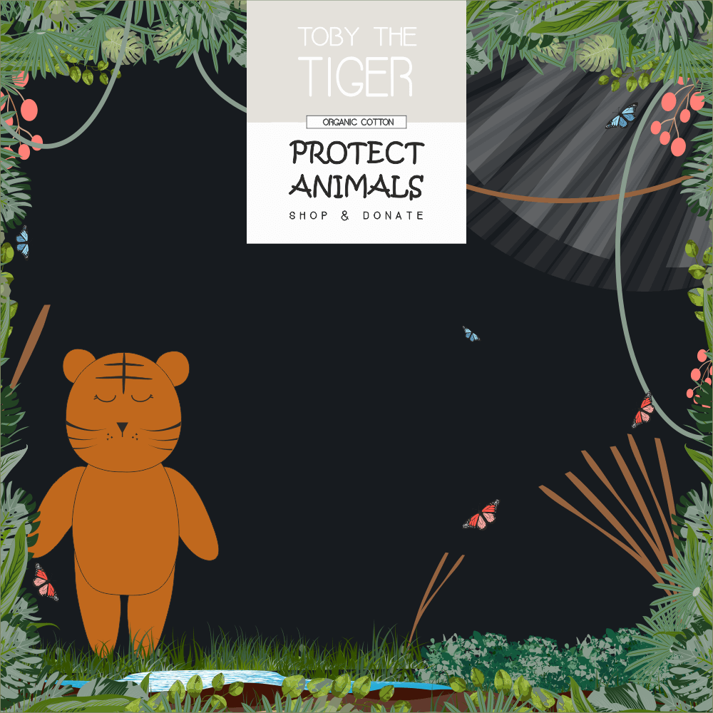Baby Bello Rassel TOBY THE TIGER braun | 4x8x13cm