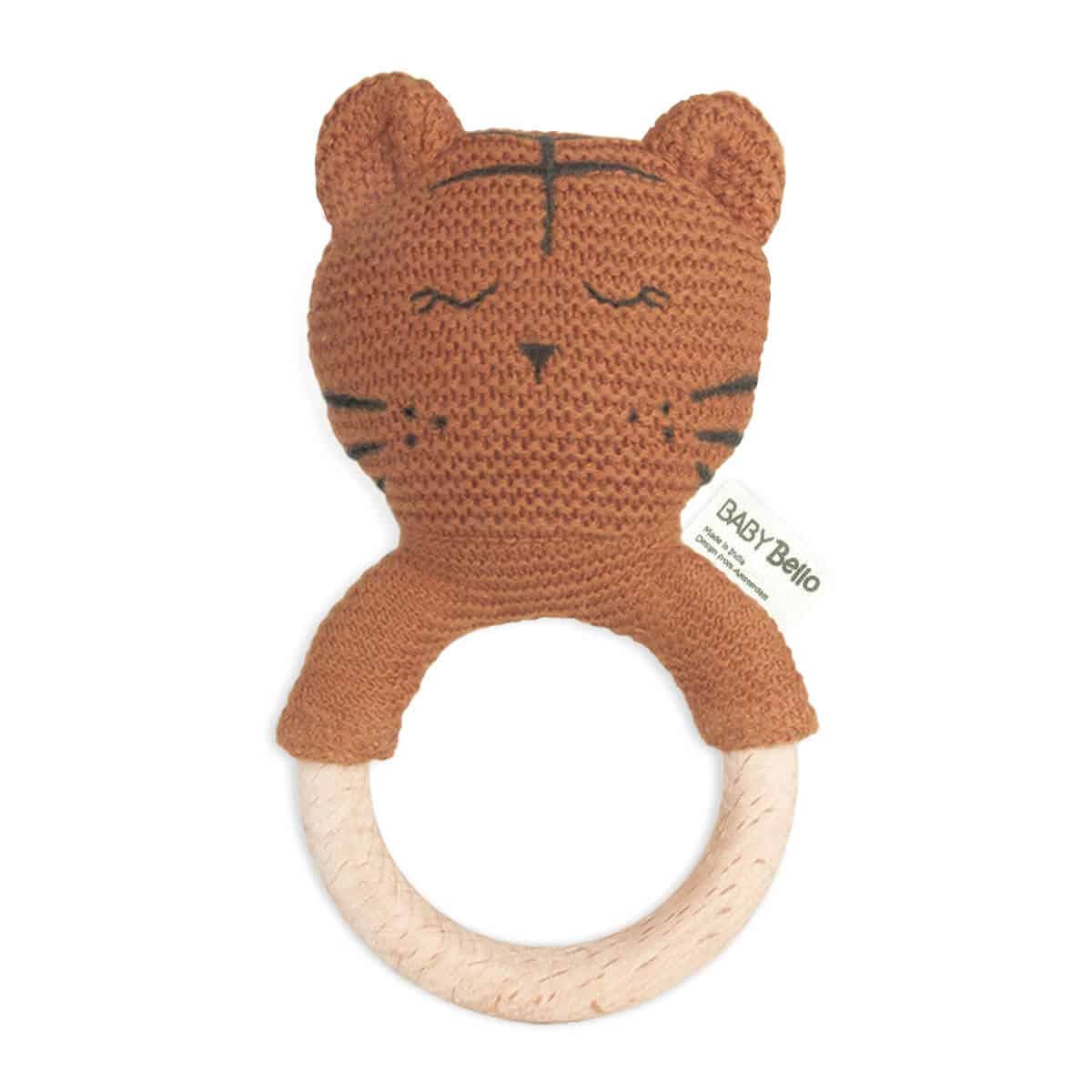 Baby Bello Rassel TOBY THE TIGER braun | 4x8x13cm