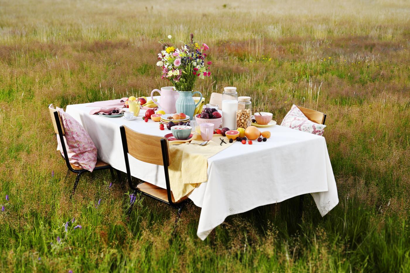 IB Laursen Tischdecke LEINEN butter cream | 250x150cm