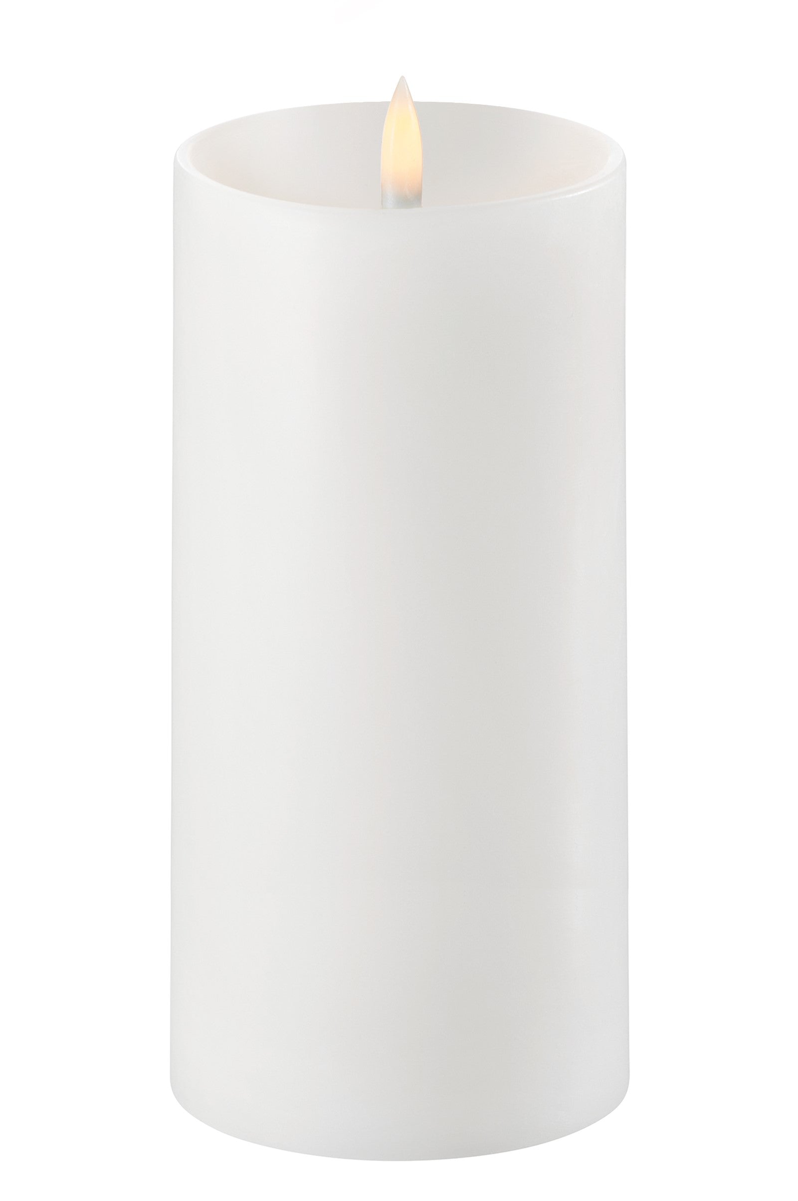 Uyuni Lighting LED Stumpenkerze NORDIC WHITE weiß Ø8x15cm