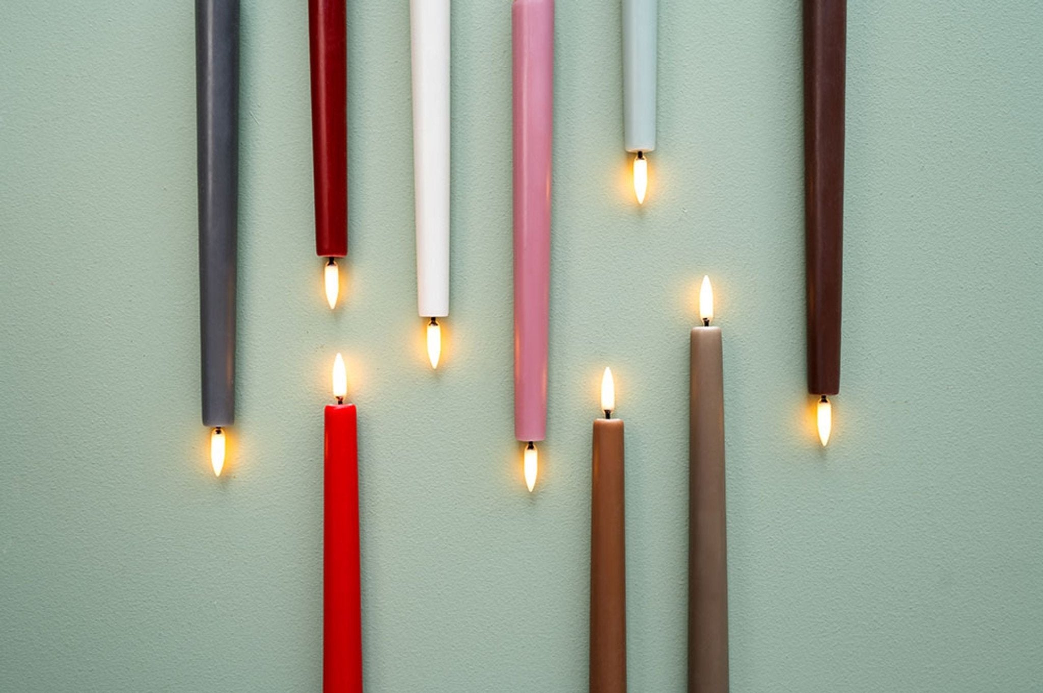 Uyuni Lighting LED Stabkerze 2er Set SANDSTONE taupe | Ø2,3x25cm - Sir Henrys
