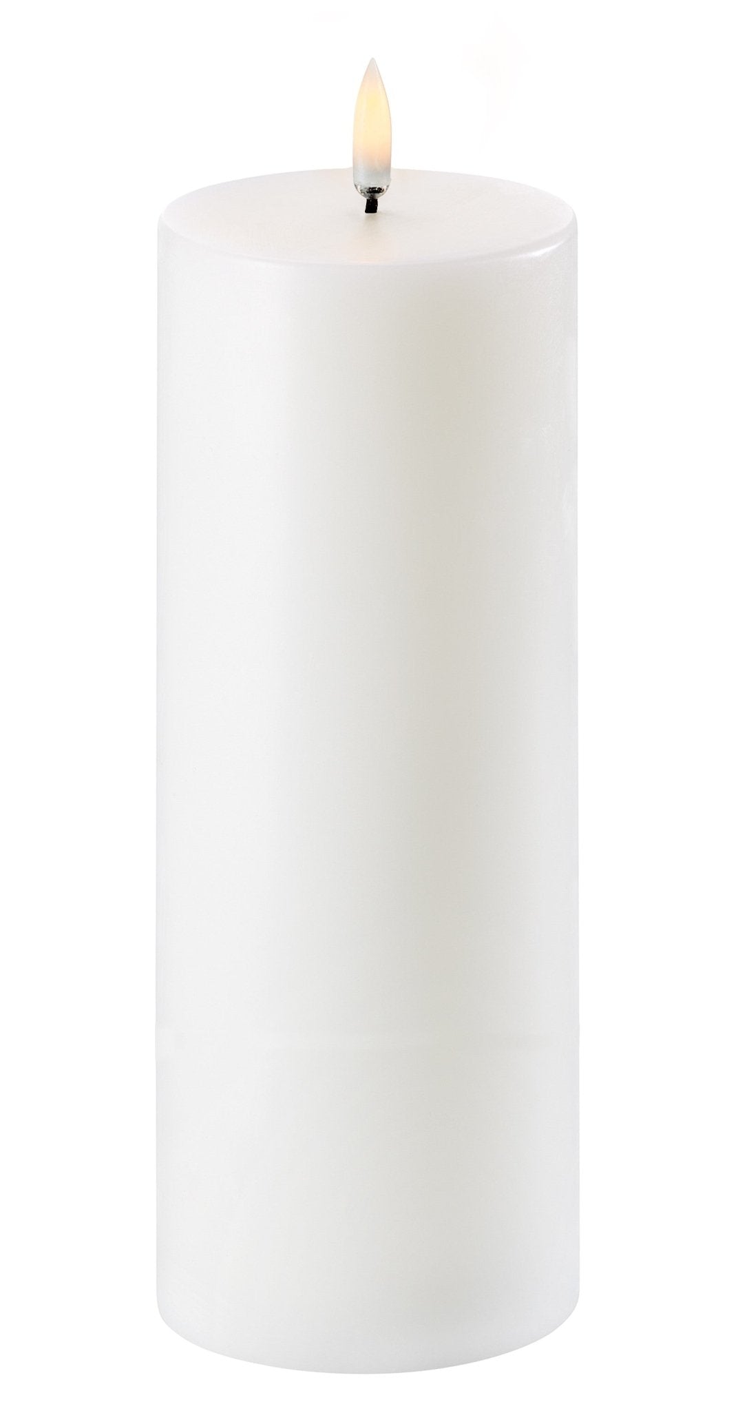 Uyuni Lighting LED Stumpenkerze NORDIC WHITE weiß Ø8x20cm - Sir Henrys