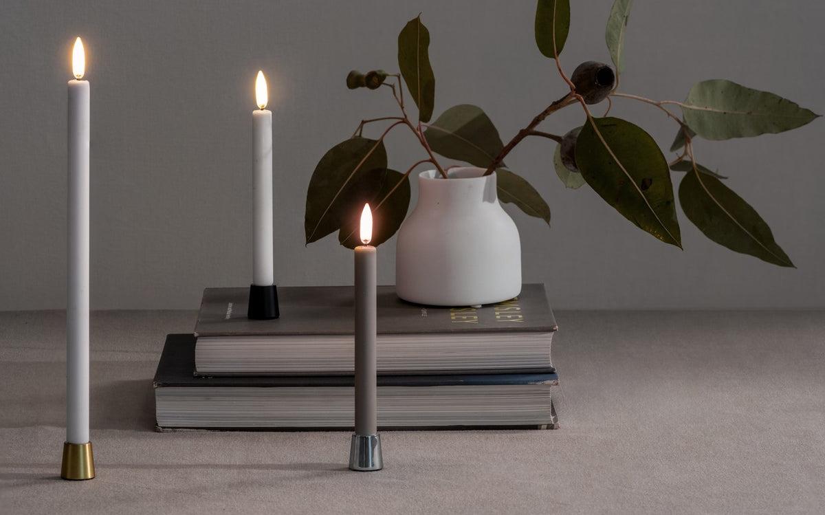 UYUNI Lighting Kerzenhalter MINI TAPER BLACK 2er Set schwarz matt | Ø 2,3x2,3 cm