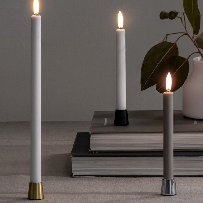 UYUNI Lighting Kerzenhalter MINI TAPER CHROME 2er Set silber | Ø 2,3x2,3 cm