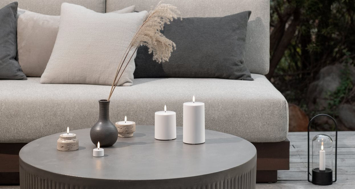 Uyuni Lighting LED OUTDOOR CANDLE weiß | 8x10cm
