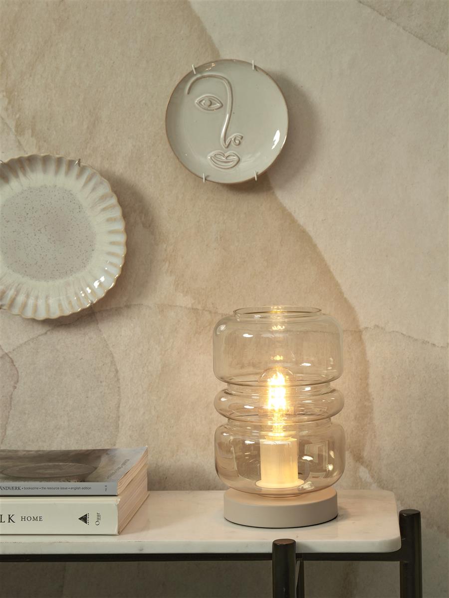 It's about RoMi Tischlampe VERONA braun | 15x15x23cm