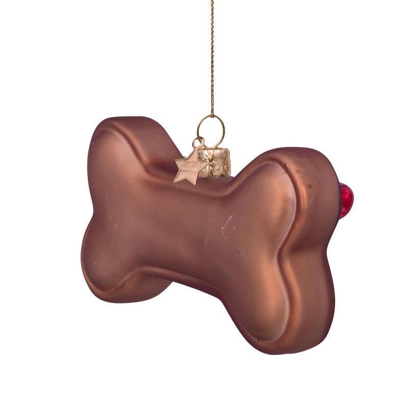 Vondels Christbaumschmuck DOG BONE braun | H 6,5cm - Sir Henrys
