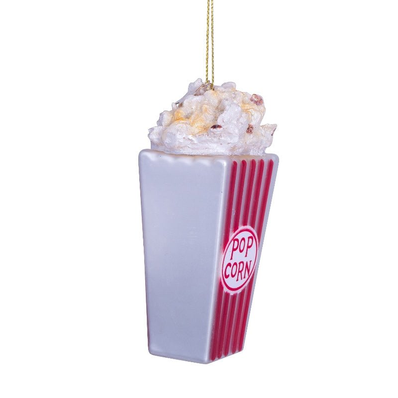 Vondels Christbaumschmuck POPCORN Glas rot weiß 11cm - Sir Henrys