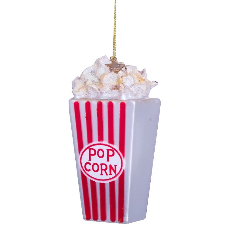 Vondels Christbaumschmuck POPCORN Glas rot weiß 11cm - Sir Henrys