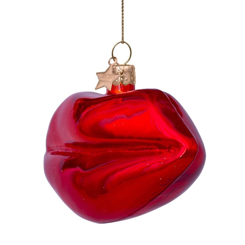 Vondels Christbaumschmuck RED LIPS rot |H 6cm - Sir Henrys