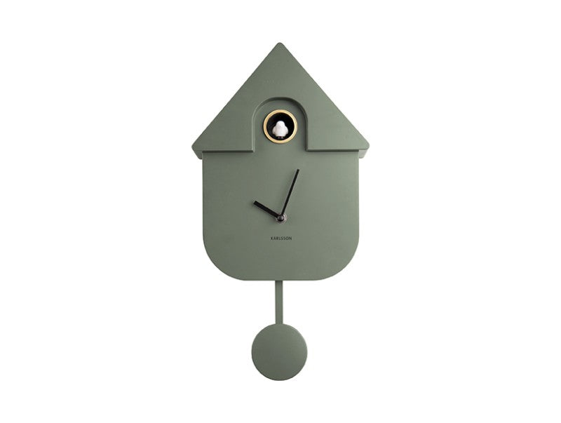 Karlsson Kuckucksuhr MODERN CUCKOO jungle green | 8,5x21,5x41 cm
