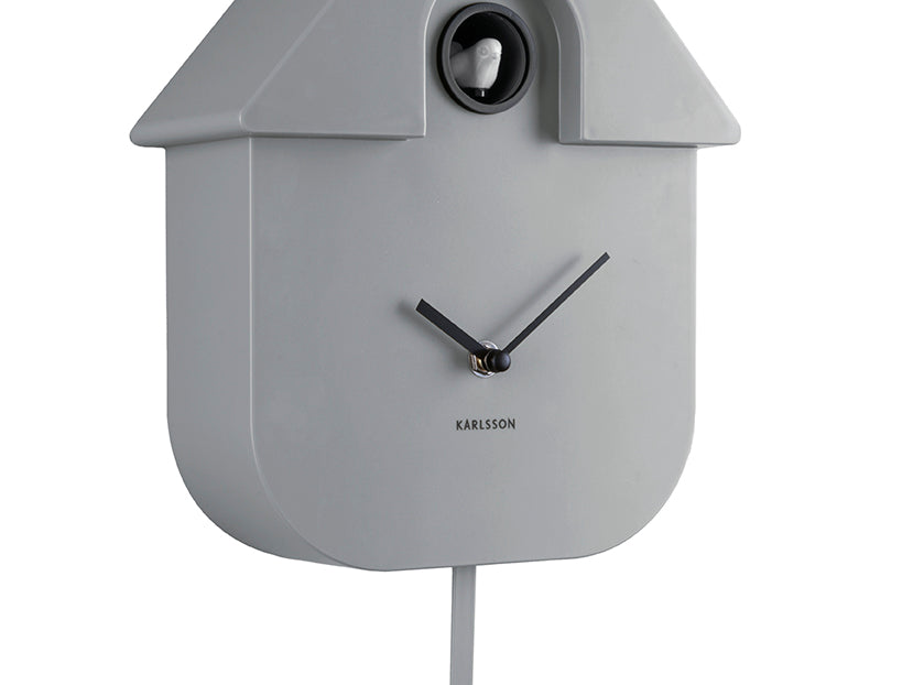 Karlsson Kuckucksuhr MODERN CUCKOO grau | 8,5x21,5x41 cm