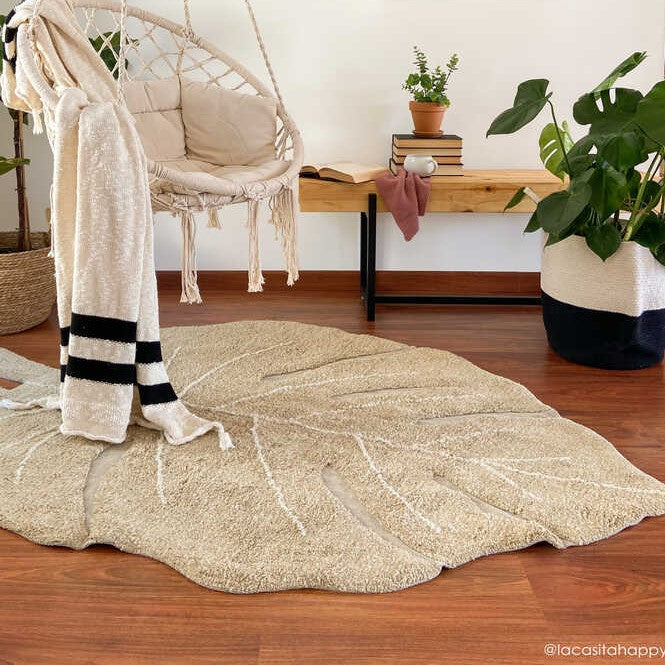 Lorena Canals waschbarer Teppich MONSTERA olive | 180x120cm