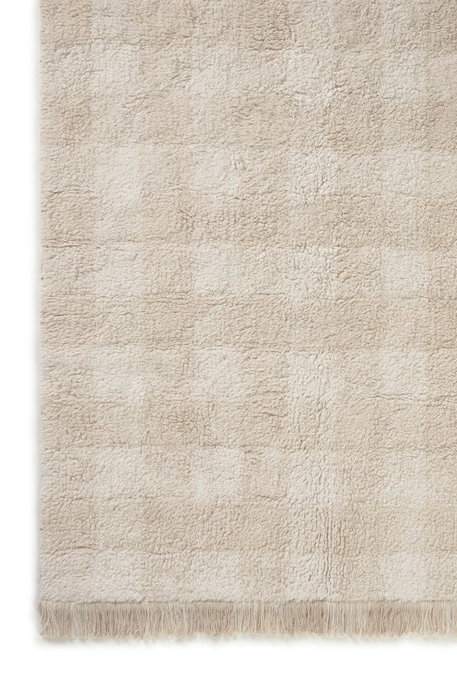 Lorena Canals Waschbarer Teppich Vichy Ivory | 180x150cm