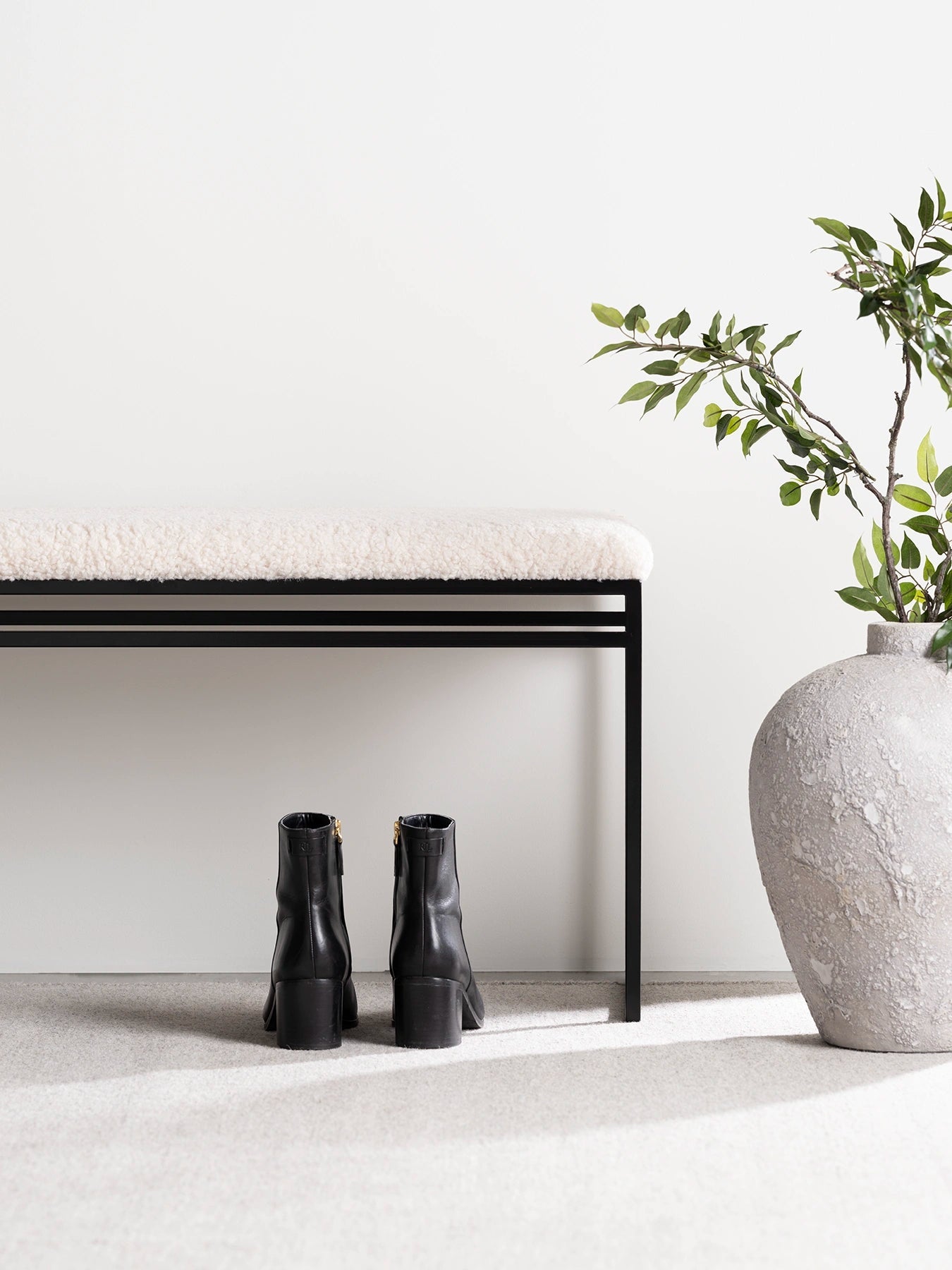 by Crea® Sitzbank WILMA Ivory Bouclé
