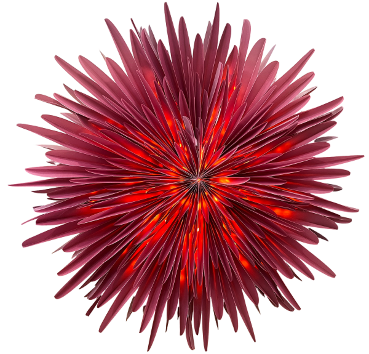 Only Natural Papierstern SNOWFLAKE M burgundy | Ø 60cm