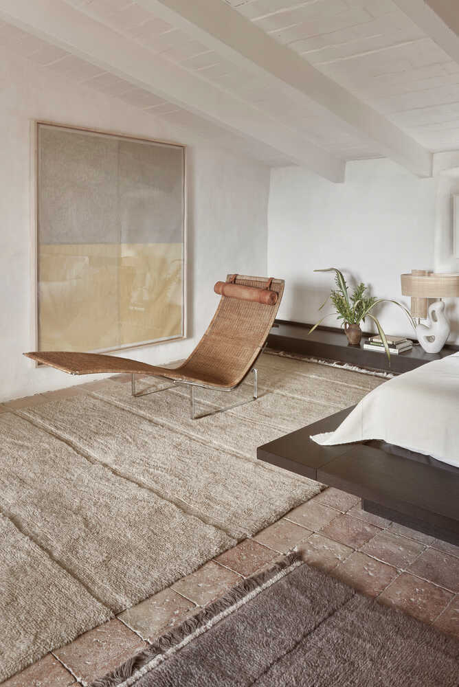 Lorena Canals Wollteppich STEPPE beige | 170x120cm
