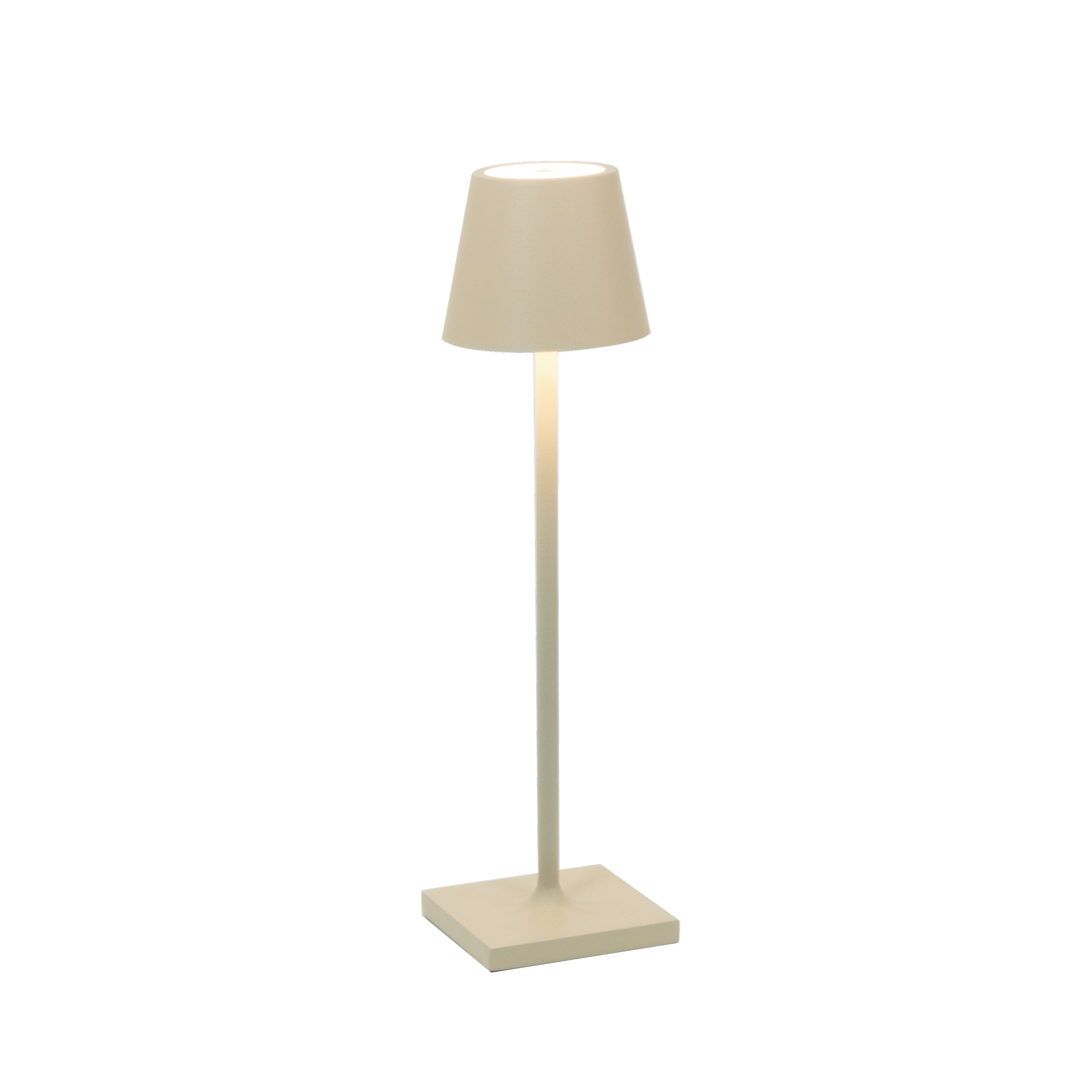 Zafferano Tischleuchte POLDINA MICRO MATT SAND beige Ø7x28cm