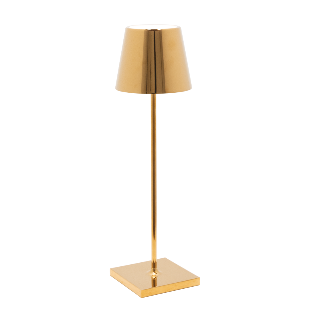 Zafferano Tischleuchte POLDINA PRO GOLDEN gold Ø11x38cm