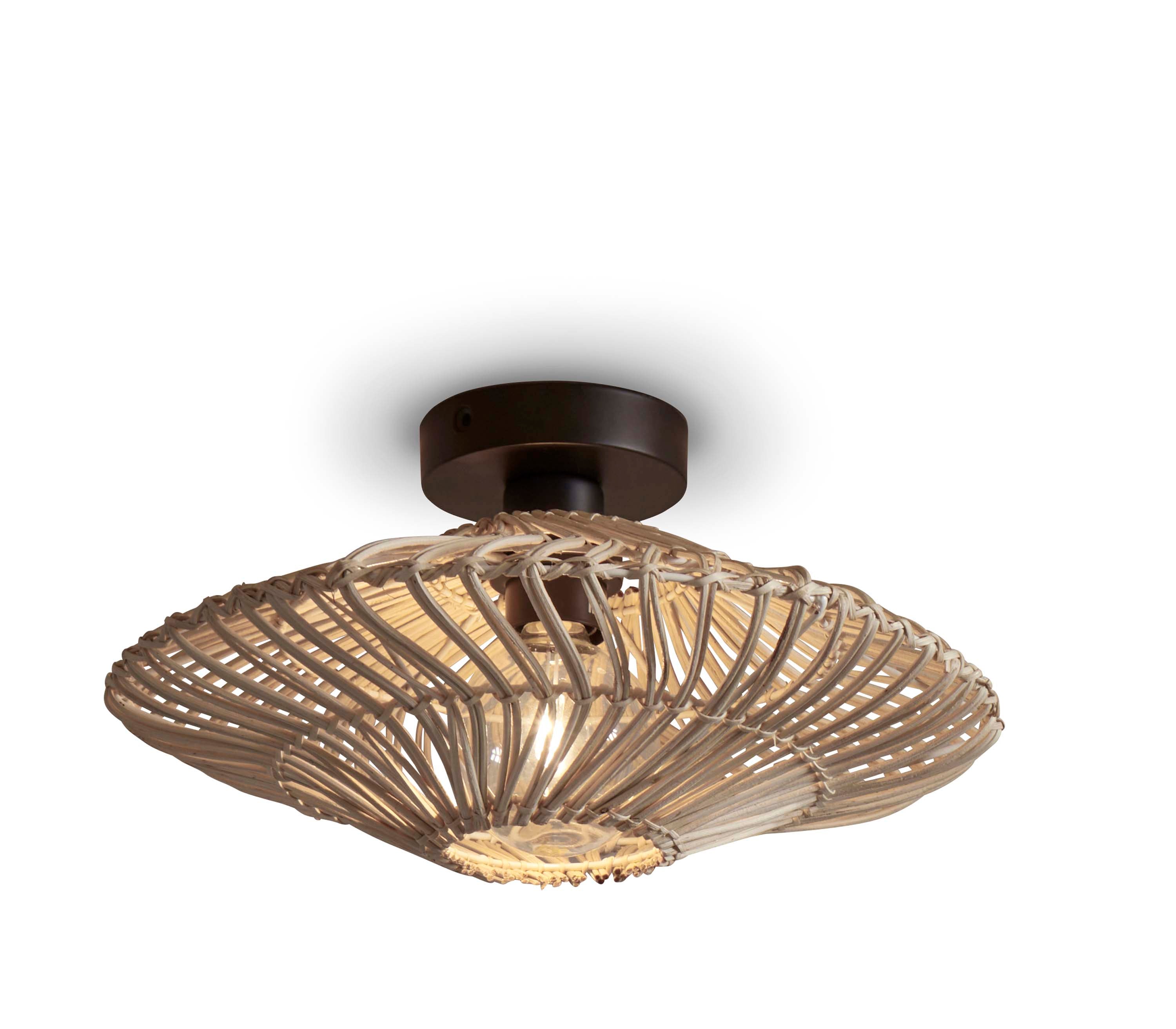 Good&Mojo Deckenlampe ZANZIBAR weiß | 40x40x12cm