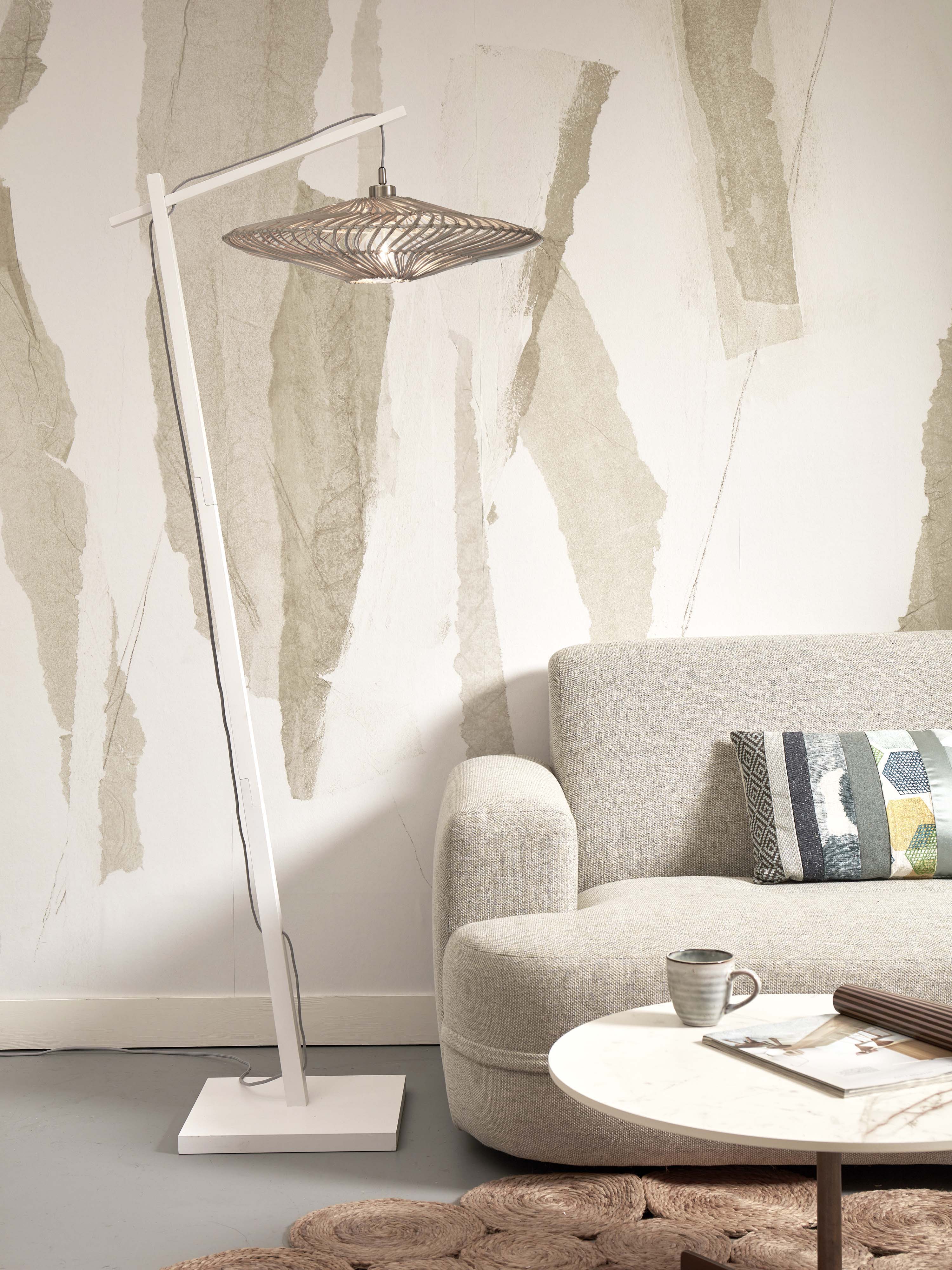 Good&Mojo Stehlampe ZANZIBAR weiß | 73x55x176cm