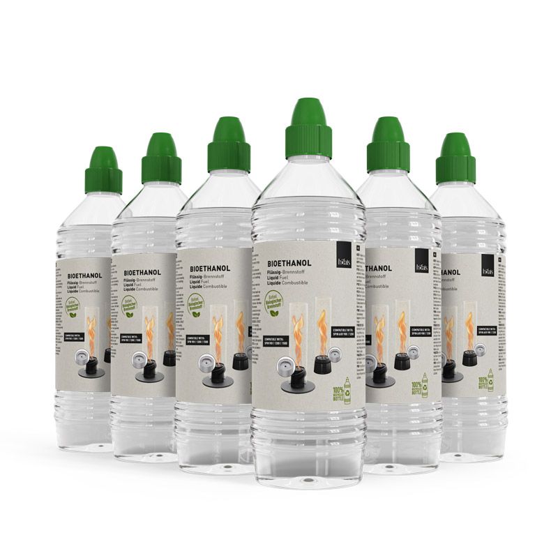 Höfats Bioethanol Flüssig-Brennstoff 1l Flasche- 6 Stück